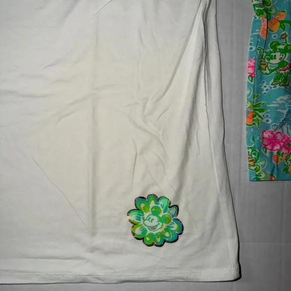 Lilly Pulitzer Disney Floral Long Sleeve Top - Blue and Pink - Picture 3 of 5